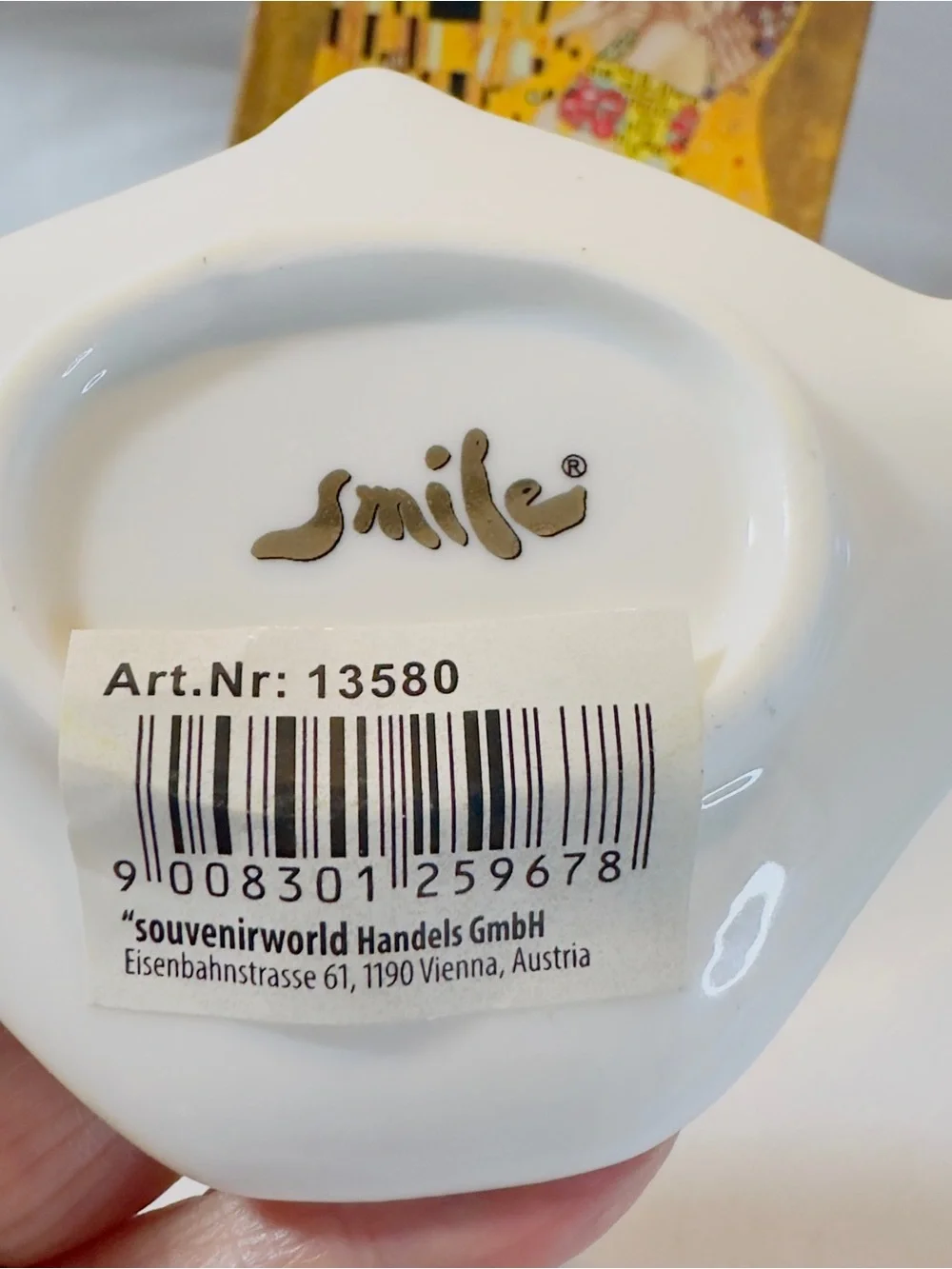 Gustav Klimt Teabag Holder Porcelain Spoon Rest 